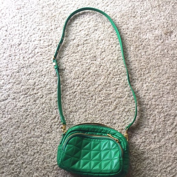 Zara Bags Zara Green Quilted Bag Poshmark